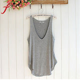 Hot Sale ! Fashion Summer Crop Tops Women 2017 Sexy Lady Sleeveless V-Neck Candy Vest Loose Tank Tops Loose Feminino shirt